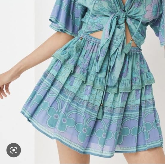 🌊 Spell Buttercup Mini Skirt Ocean 🌊 - Picture 6 of 7